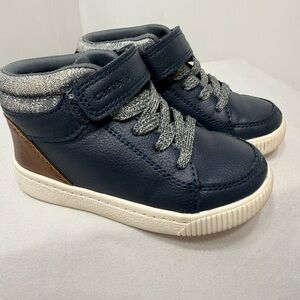 Carters Kids Navy and Gray High-Top Sneakers